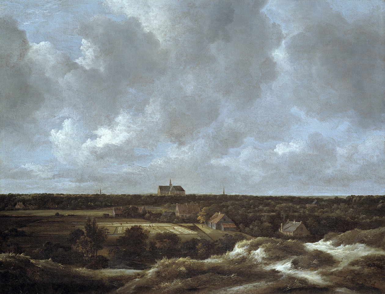 Vista de Haarlem y campos de blanqueo, c.1665-70 de Jacob van Ruisdael