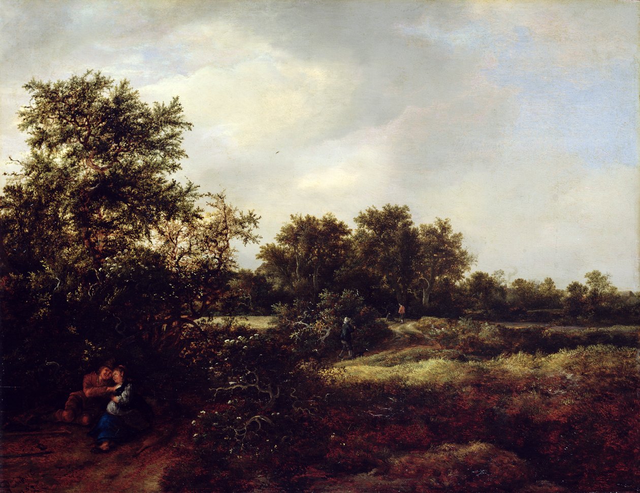 Paisaje de dunas con amantes, 1647 de Jacob van Ruisdael
