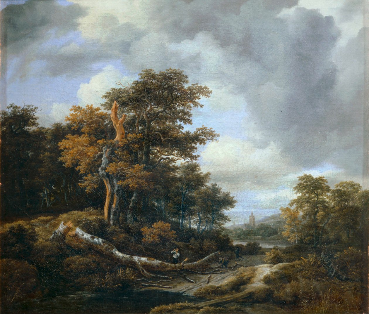 Entrada a un bosque ... de Jacob Isaaksz. or Isaacksz. van Ruisdael