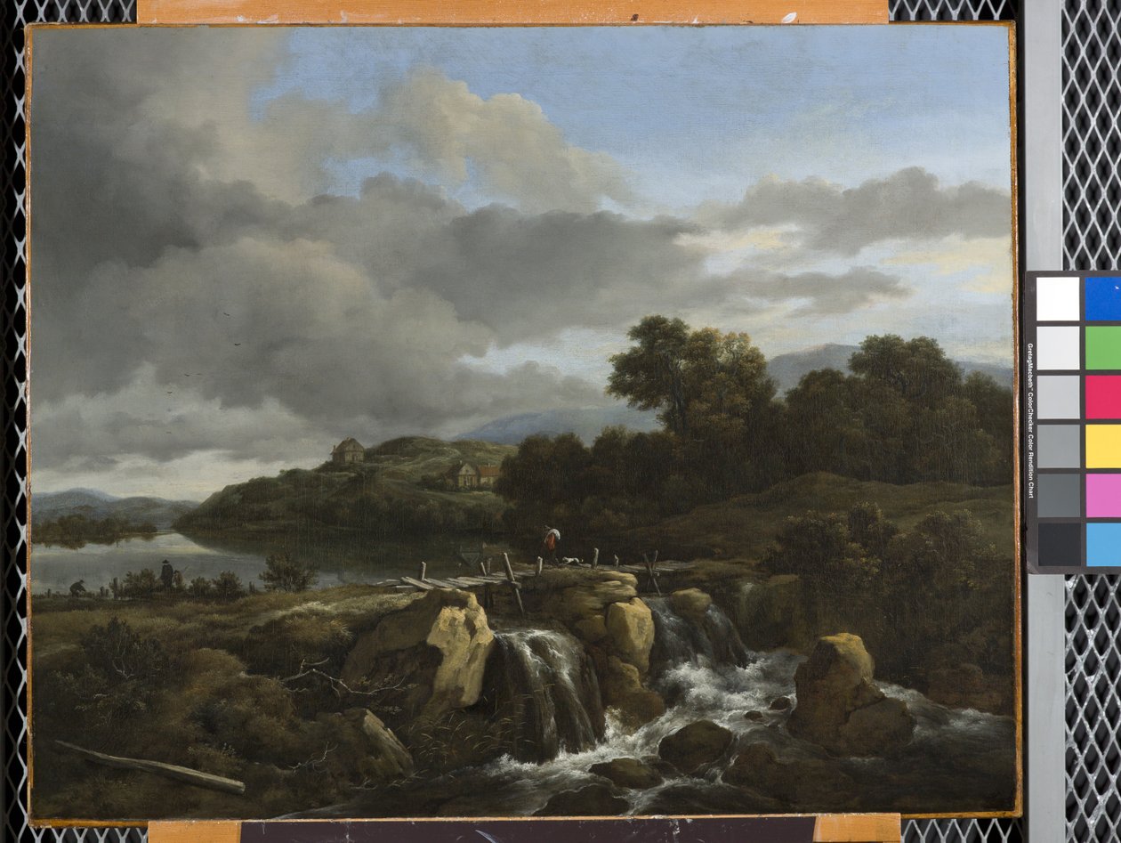 Paisaje con cascada (óleo sobre lienzo) de Jacob van Ruisdael