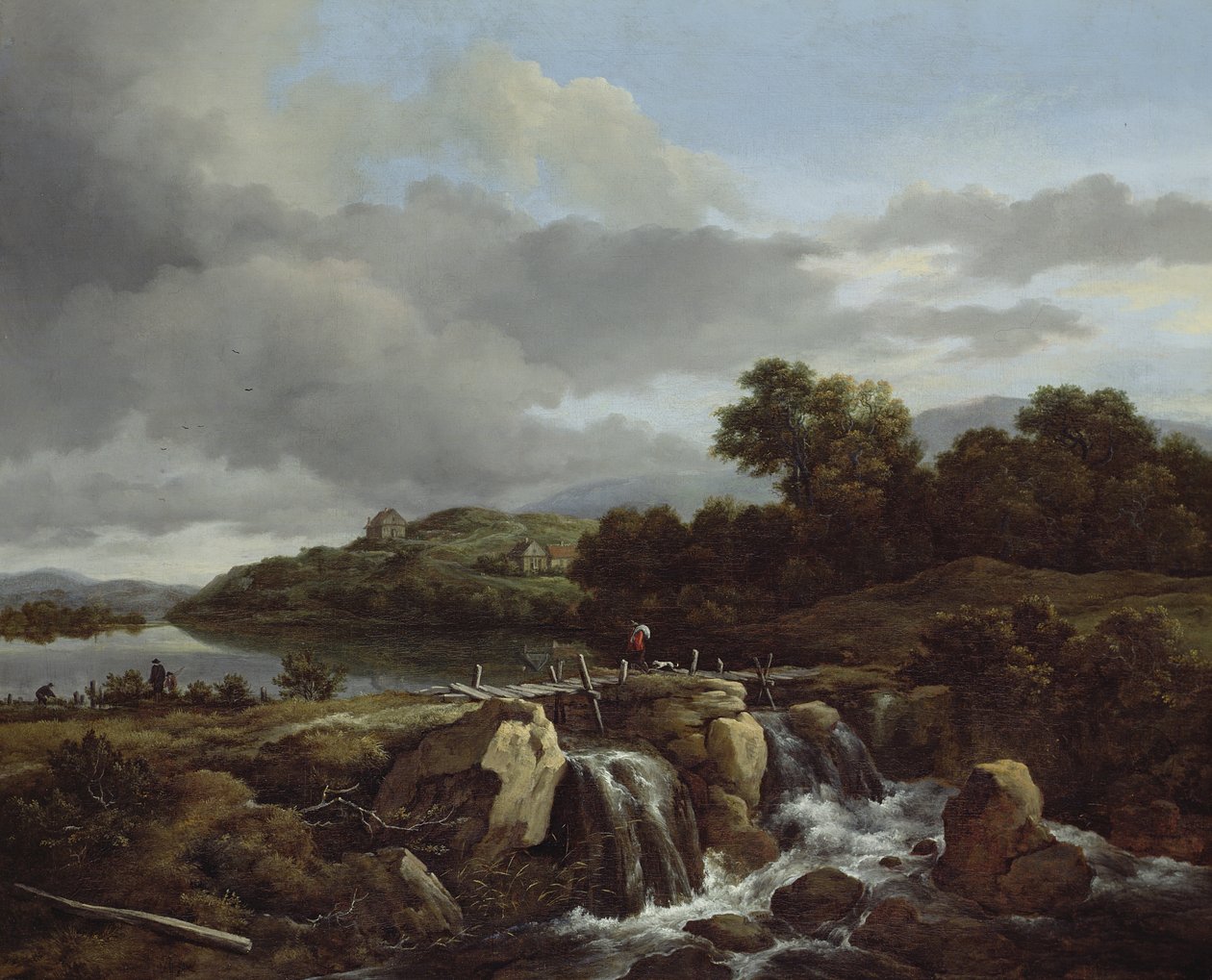 Paisaje con cascada de Jacob van Ruisdael