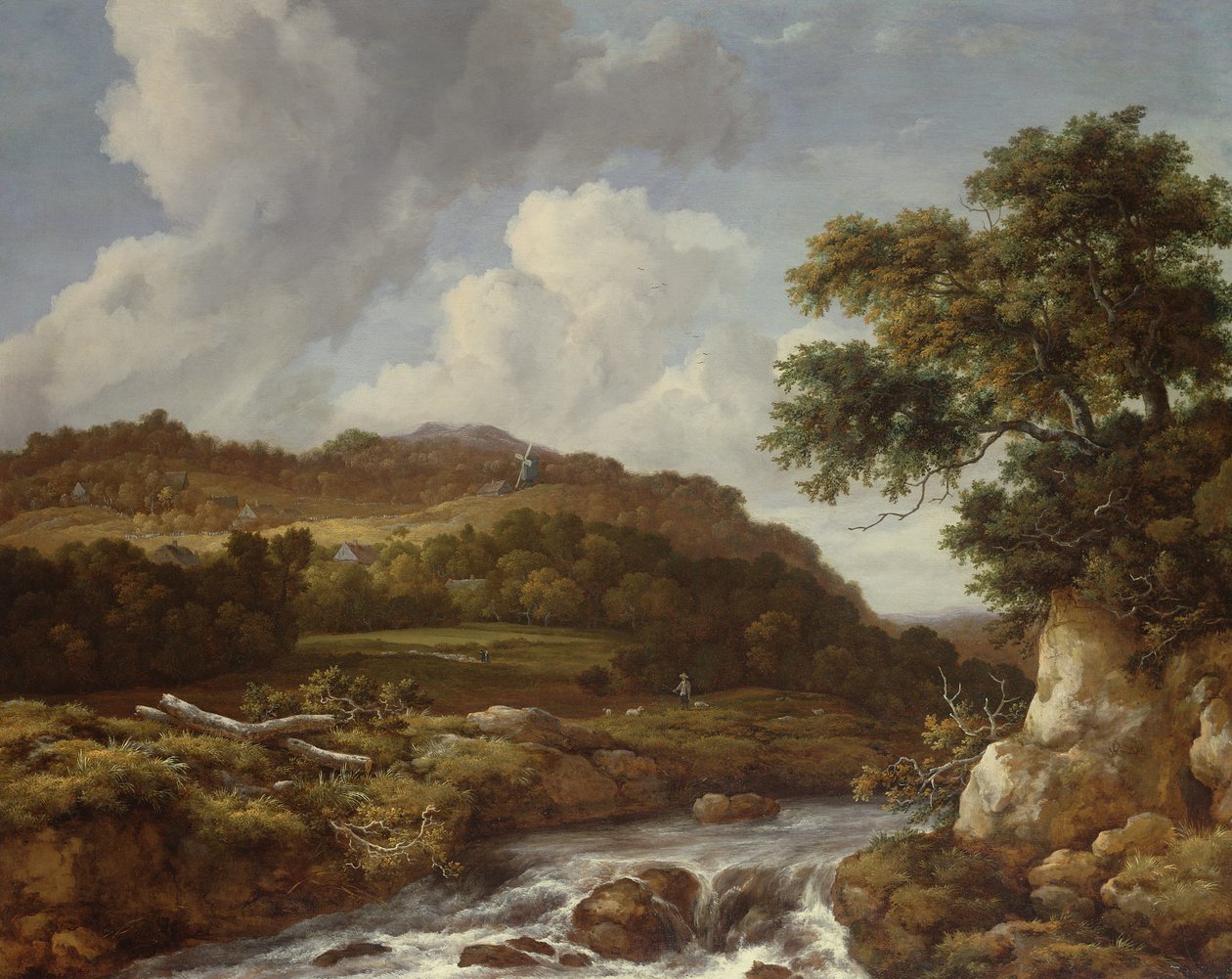 Paisaje montañoso con un torrente de Jacob van Ruisdael