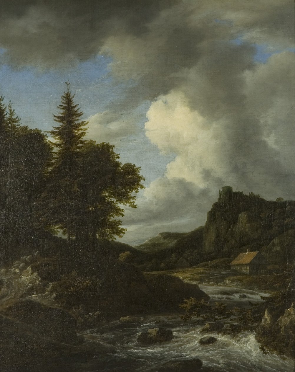 Río en crecida, c.1660 de Jacob van Ruisdael