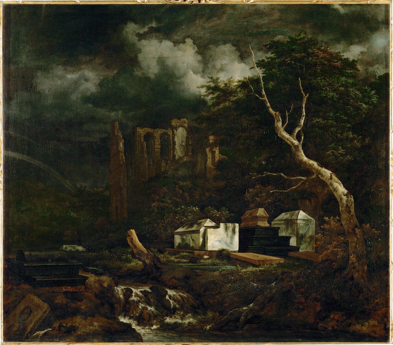 El cementerio judío cerca de Oudekerk (pintura sobre lienzo) de Jacob Isaaksz. or Isaacksz. van Ruisdael