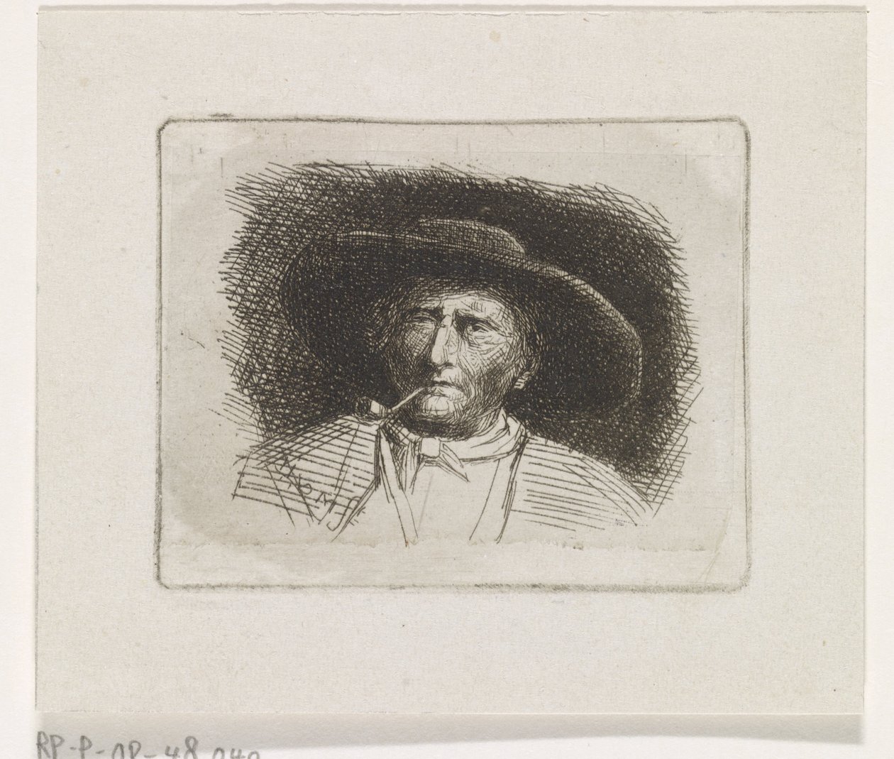 Cabeza de hombre con pipa de Jacob Jan van der Maaten