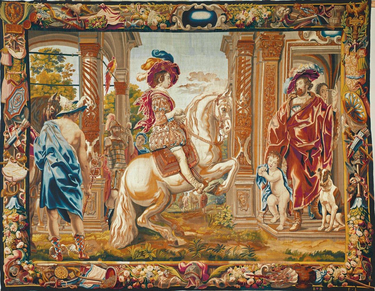 Una lección de equitación para el rey Luis XIII ... de Jacob Jordaens