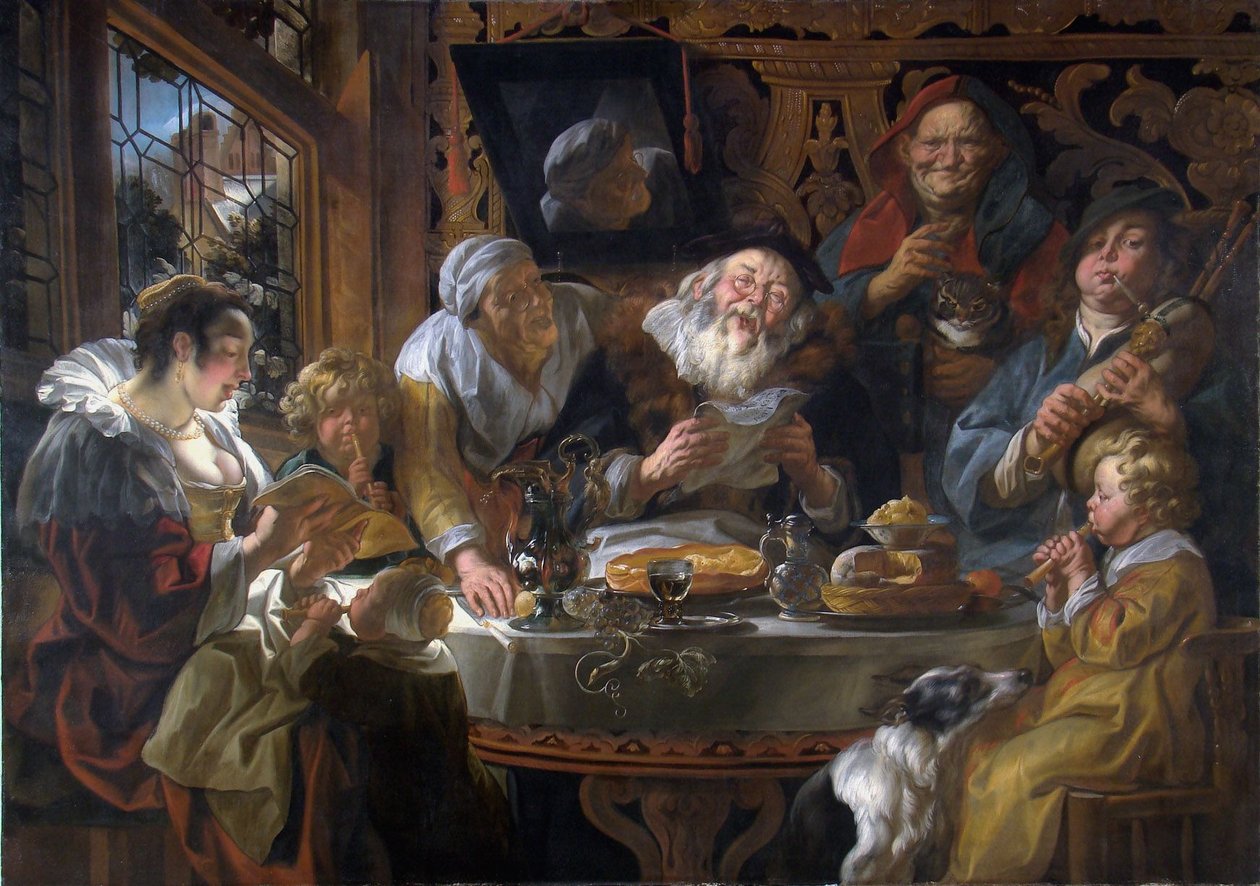 Como cantan los viejos, cantan los jóvenes de Jacob Jordaens