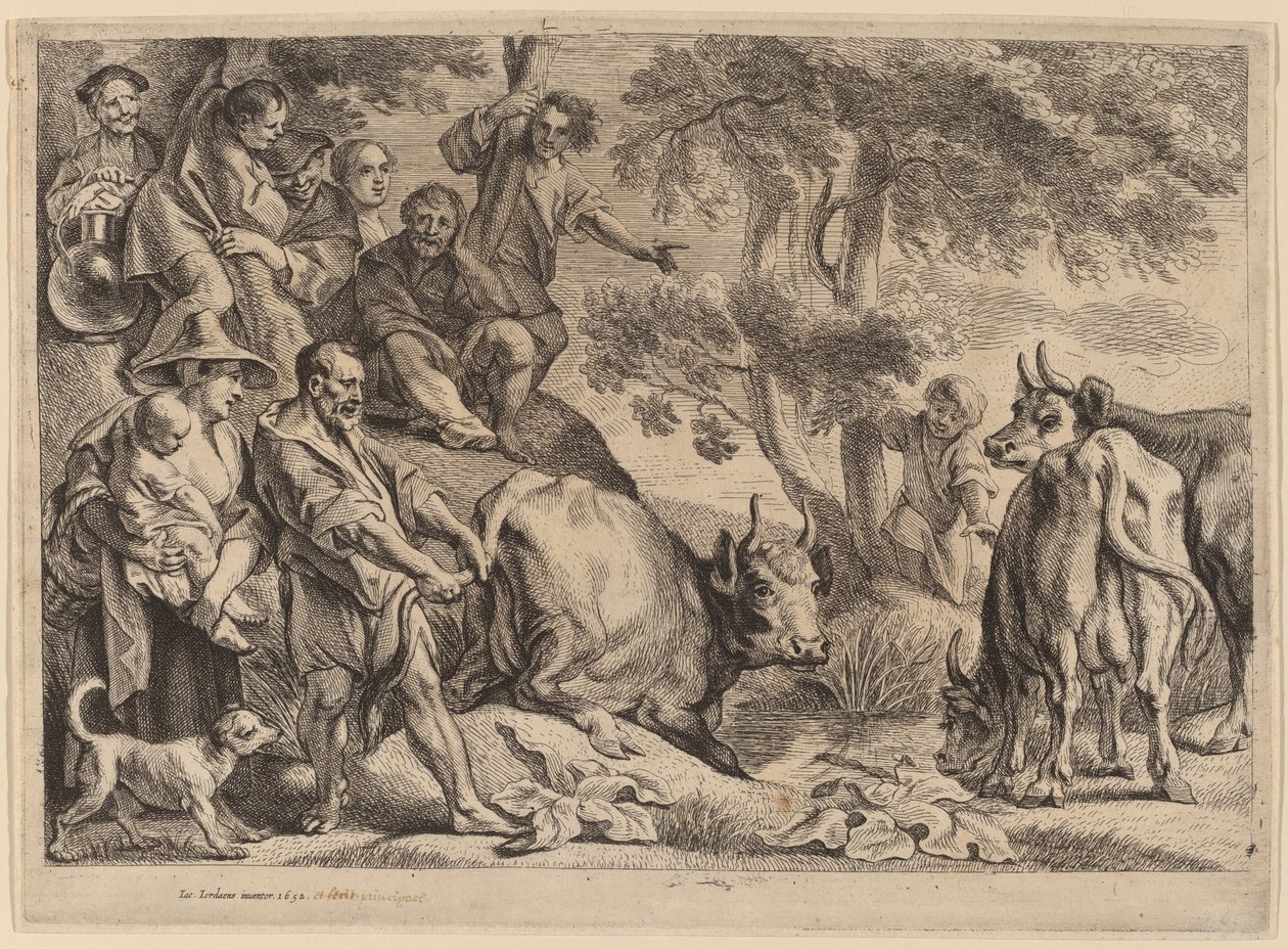 Caco robando el ganado de Hércules de Jacob Jordaens