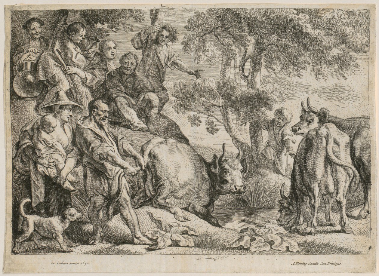 Caco roba la vaca de Hércules de Jacob Jordaens