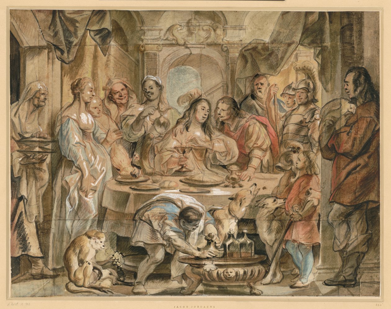 El banquete de Cleopatra de Jacob Jordaens