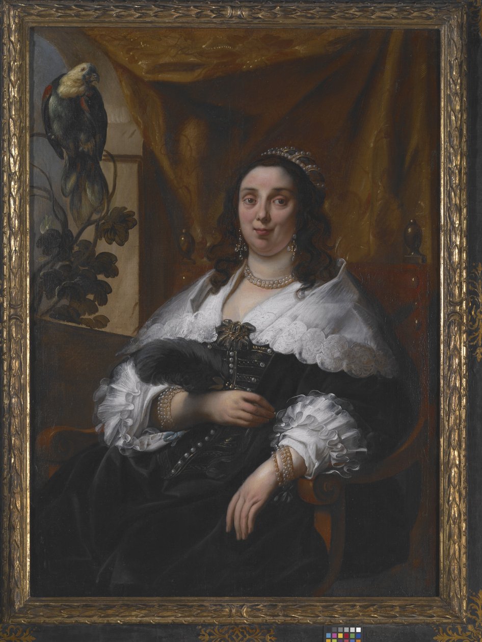 Retrato de una dama (óleo sobre lienzo) de Jacob Jordaens