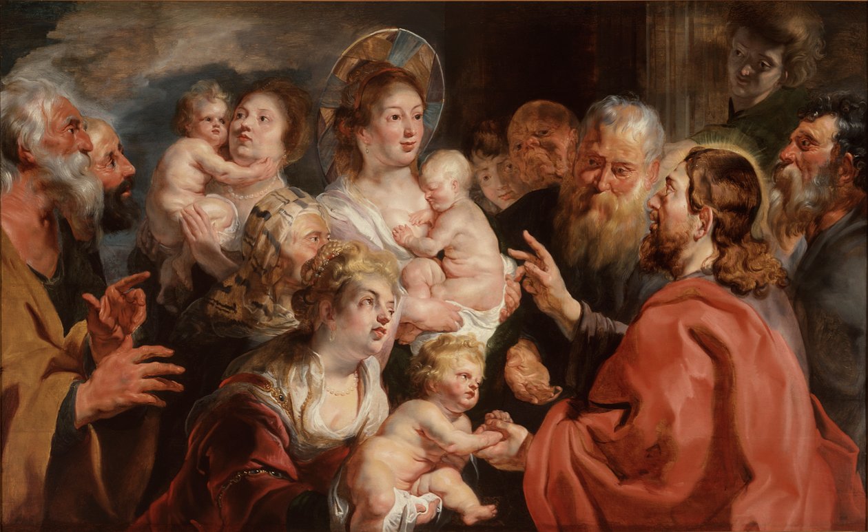 Dejad que los niños pequeños vengan a mí de Jacob Jordaens