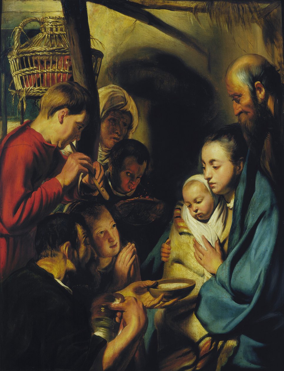 La adoración de los pastores de Jacob Jordaens