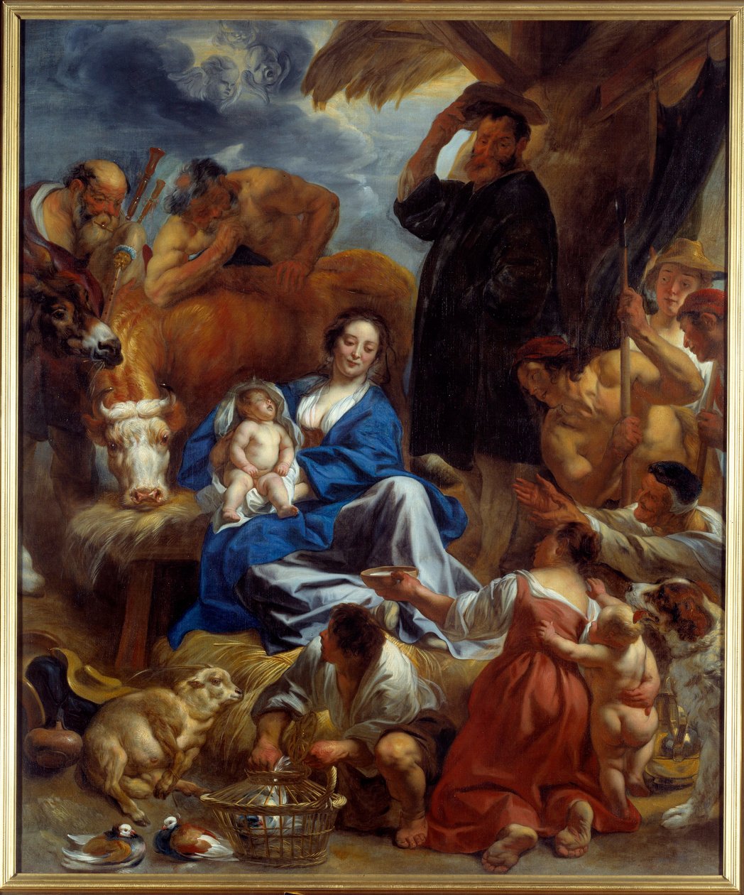 La adoración de los pastores de Jacob Jordaens