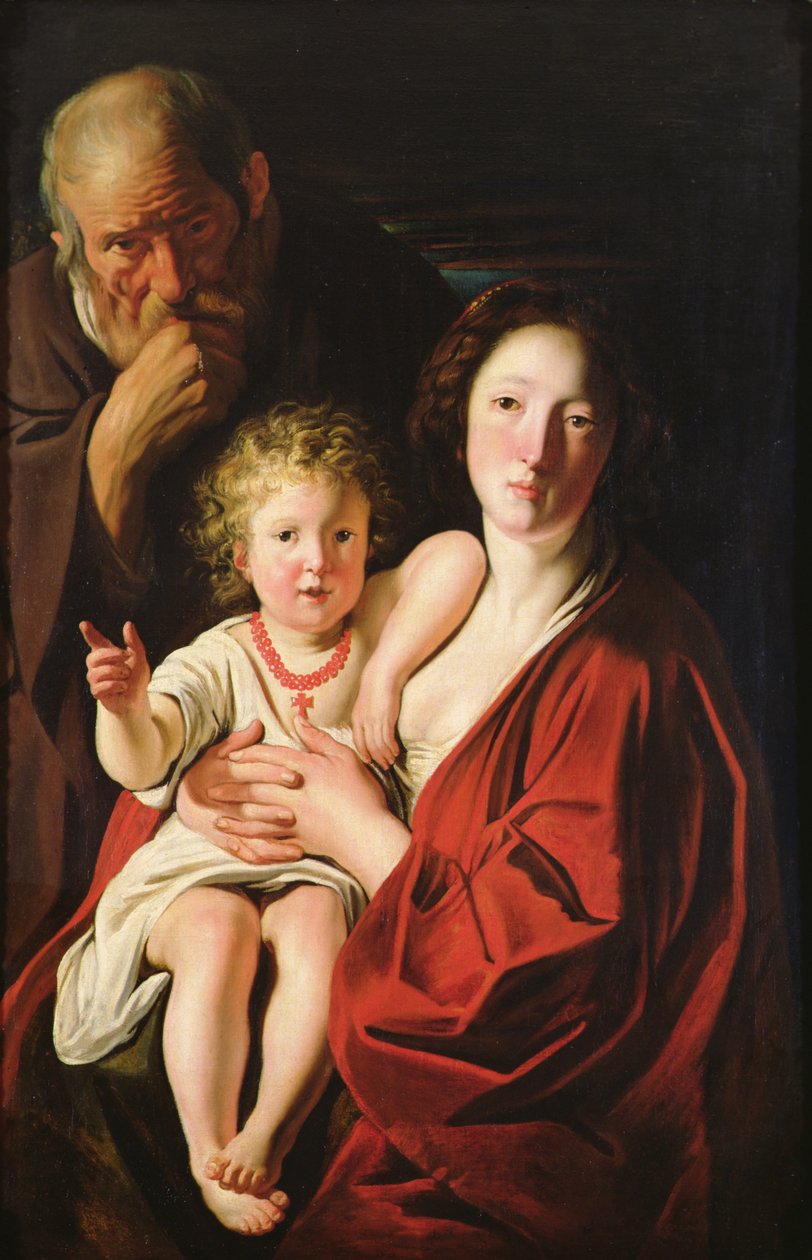 La Sagrada Familia (óleo sobre lienzo) de Jacob Jordaens