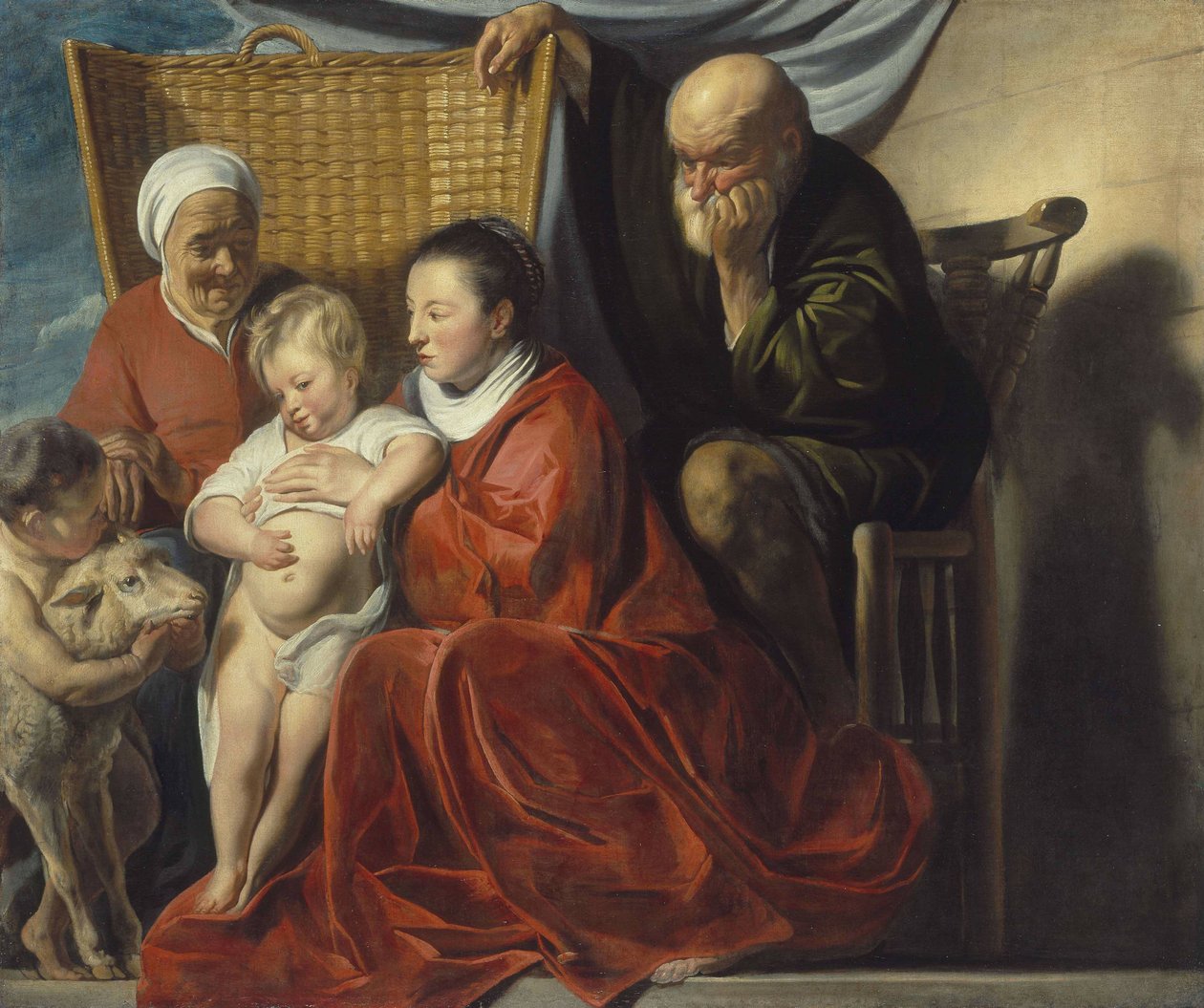 La Sagrada Familia con Ana y el niño Juan de Jacob Jordaens