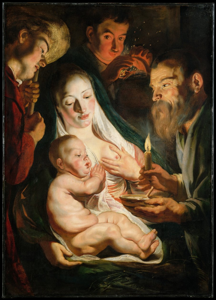 La Sagrada Familia con pastores, 1616 de Jacob Jordaens
