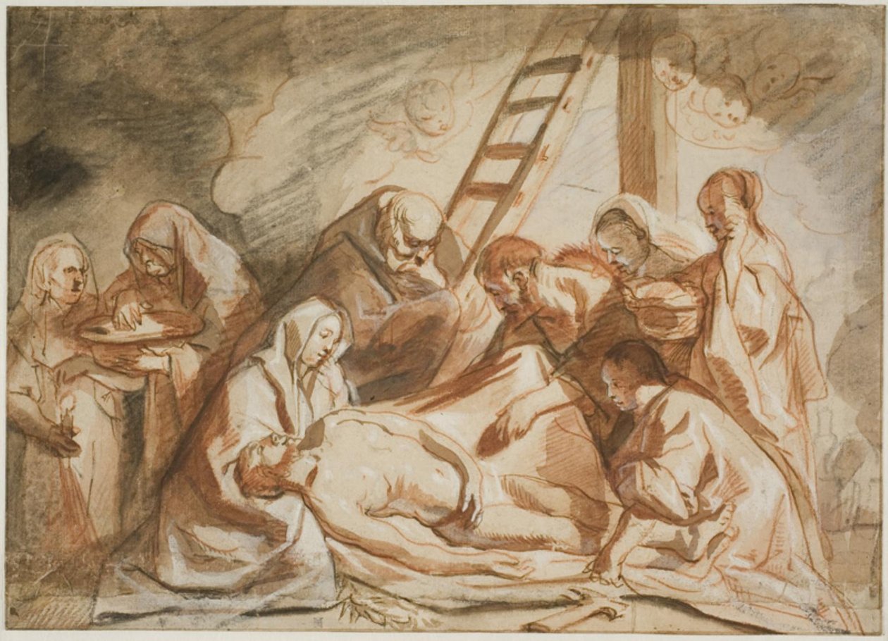 El lavado y la unción del cuerpo de Cristo de Jacob Jordaens