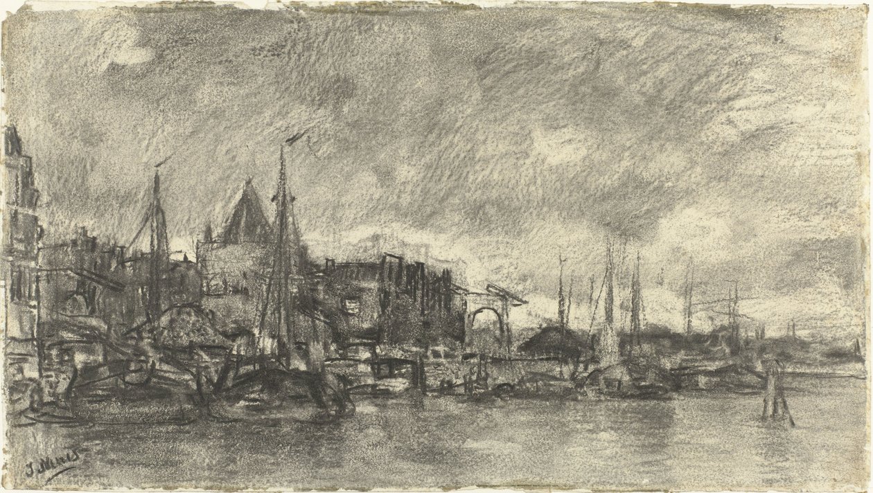 El Buitenkant con el Schreierstoren en Ámsterdam de Jacob Maris