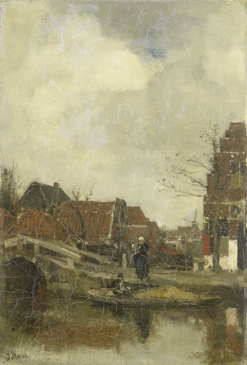 Antiguo barrio junto al agua de Jacob Maris