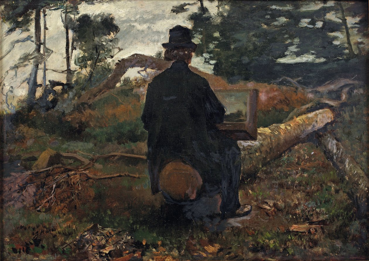 El pintor Frederik Hendrik Kaemmerer trabajando en Oosterbeek de Jacob Maris