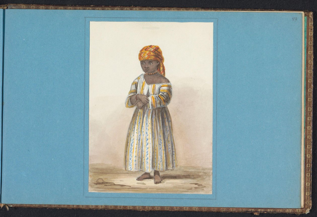 Retrato de Affie
Affie dic 59 (título en el objeto)
Álbum de dibujos de Surinam, p.43 (50) (título de la serie) de Jacob Marius Adriaan Martini van Geffen