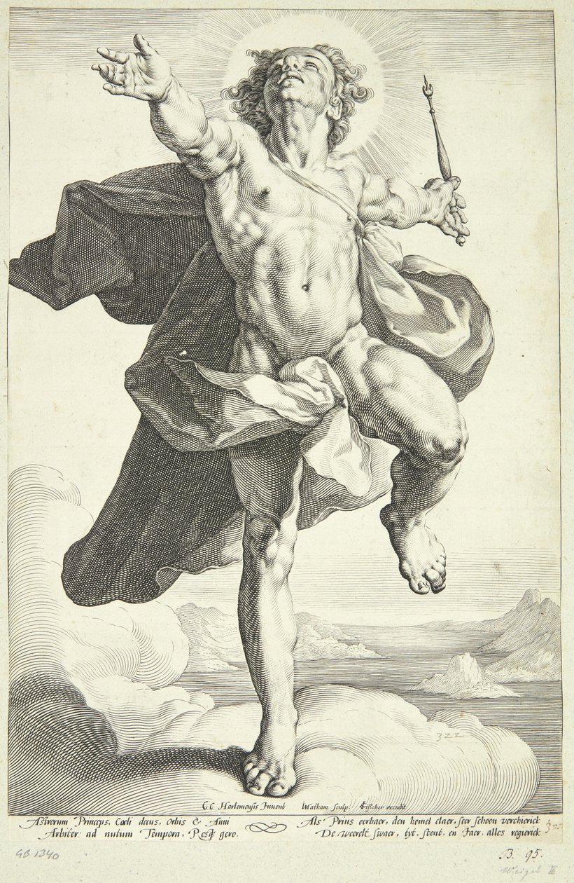 Apolo como el Sol de Jacob Matham