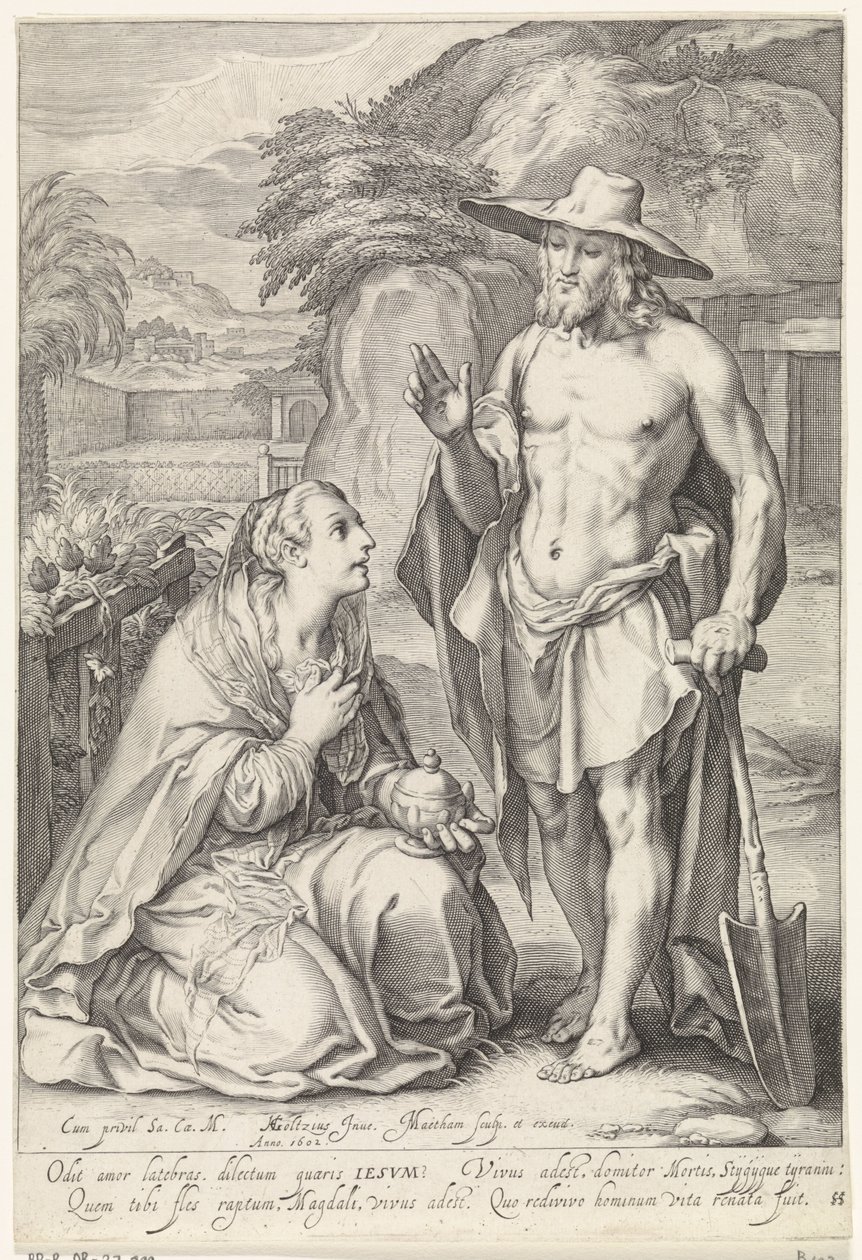 Cristo se aparece a María Magdalena (Noli me tangere) de Jacob Matham
