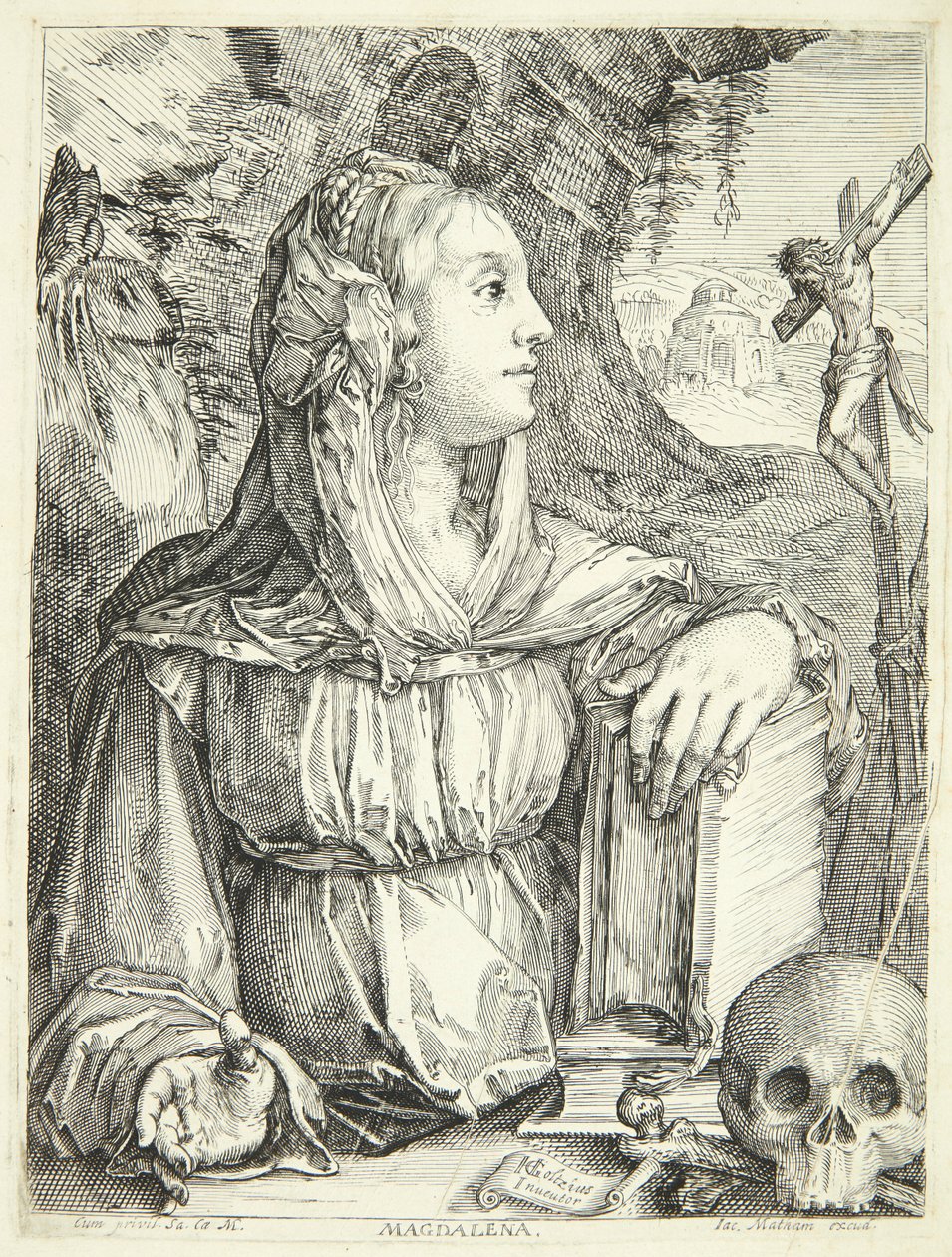 La penitente María Magdalena de Jacob Matham