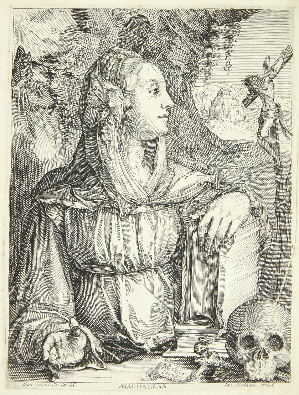 La penitente María Magdalena de Jacob Matham