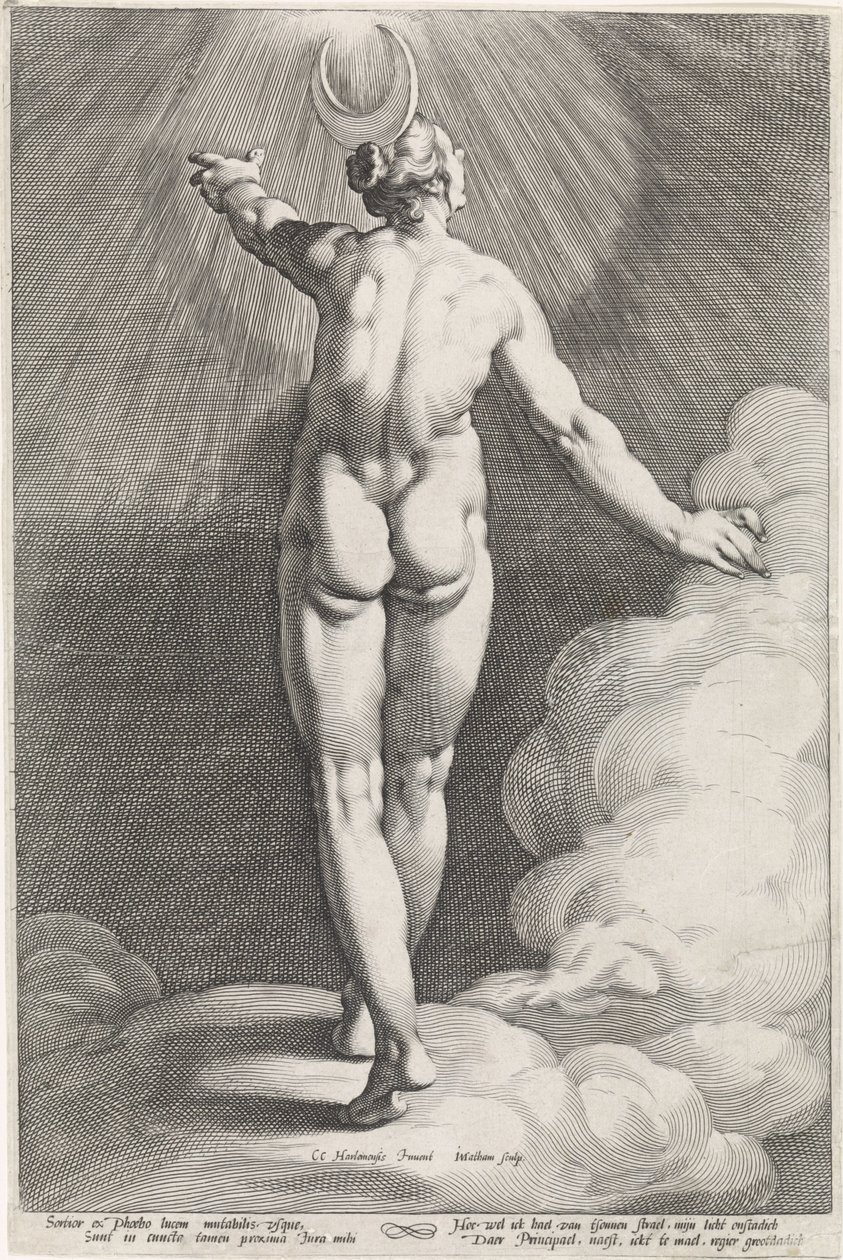 Diana en los Luna Diana en Apollo a los Luna en Helios (series title) de Jacob Matham