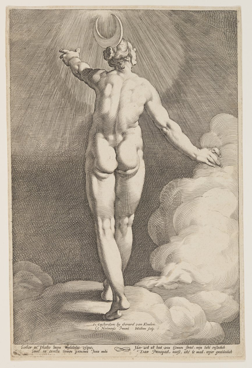 Diana en las nubes de Jacob Matham