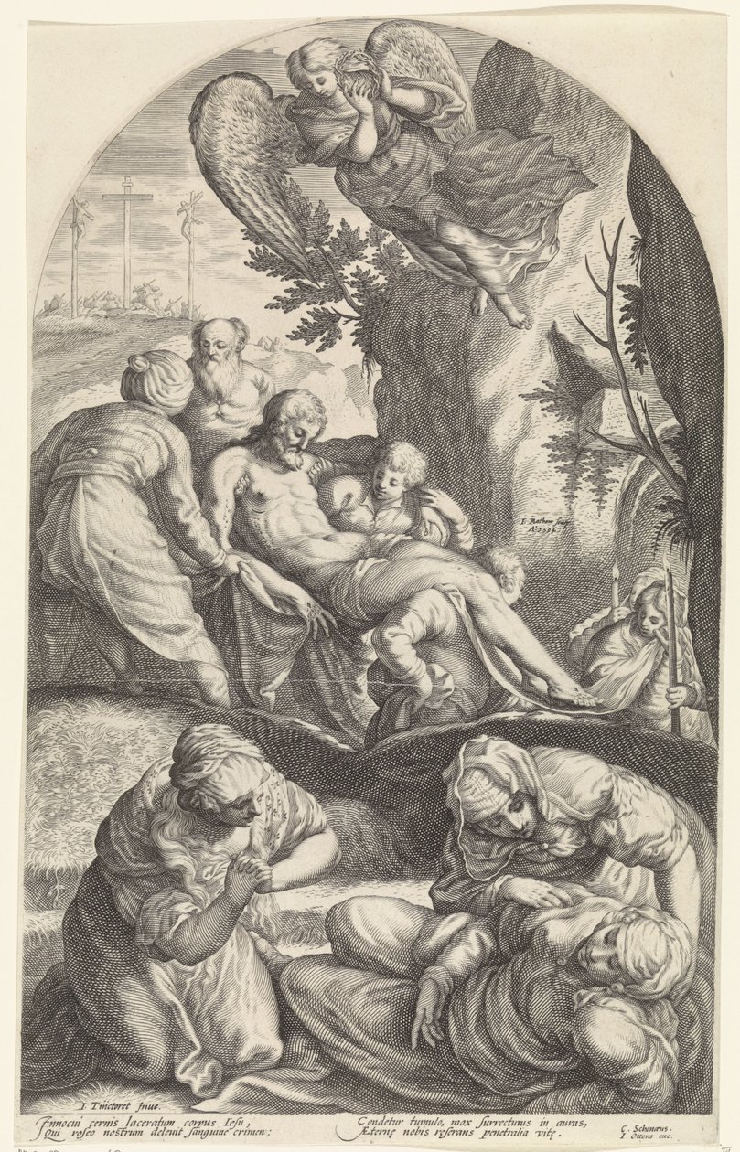 entierro de cristo de Jacob Matham