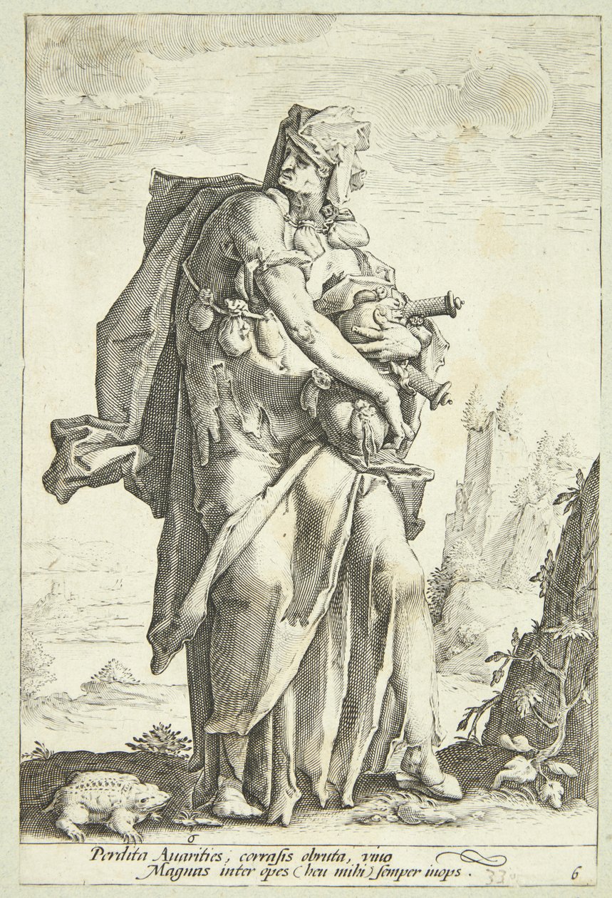 Avaricia de Jacob Matham