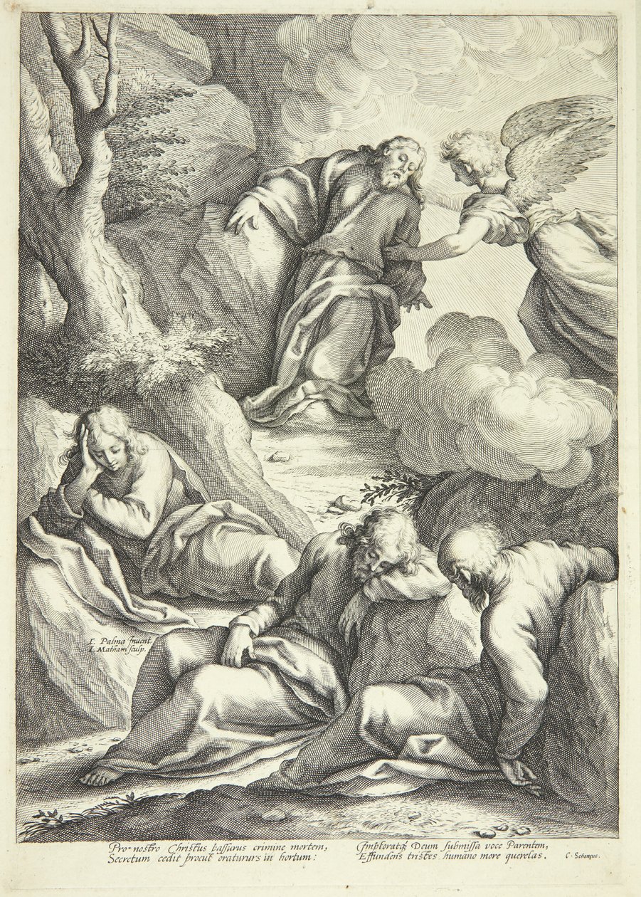 Jesús en el huerto de Getsemaní de Jacob Matham