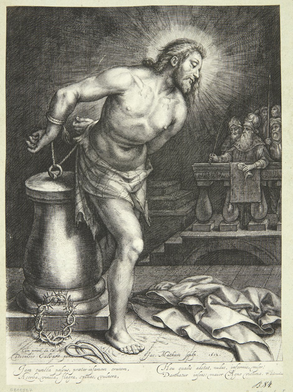 Jesús en la columna (después de la flagelación) de Jacob Matham