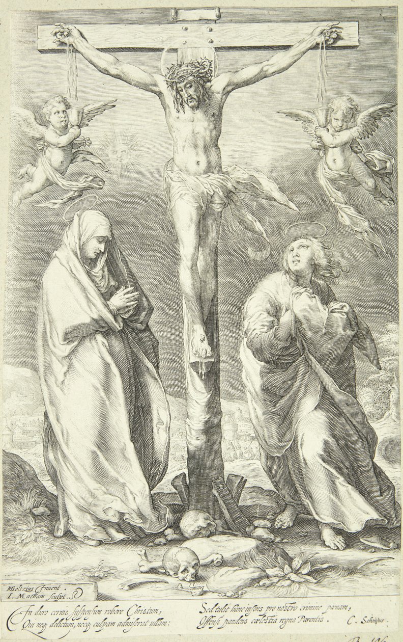 Cristo en la cruz de Jacob Matham