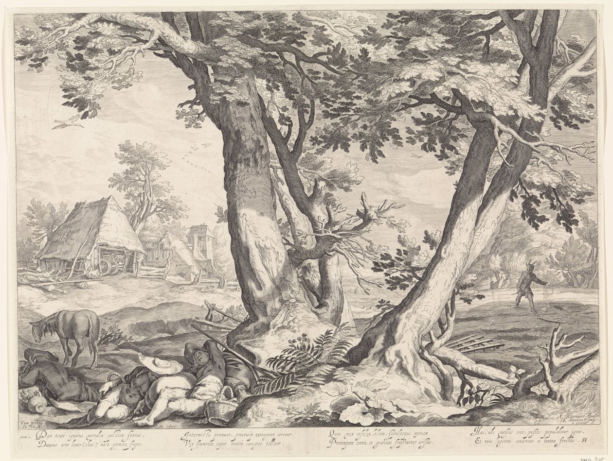 Paisaje con la parábola del sembrador de Jacob Matham