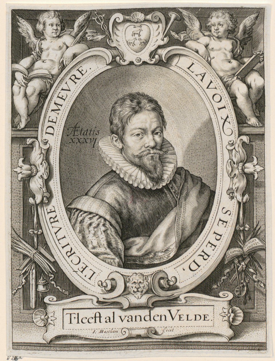 Retrato de Jan van de Velde el Viejo de Jacob Matham