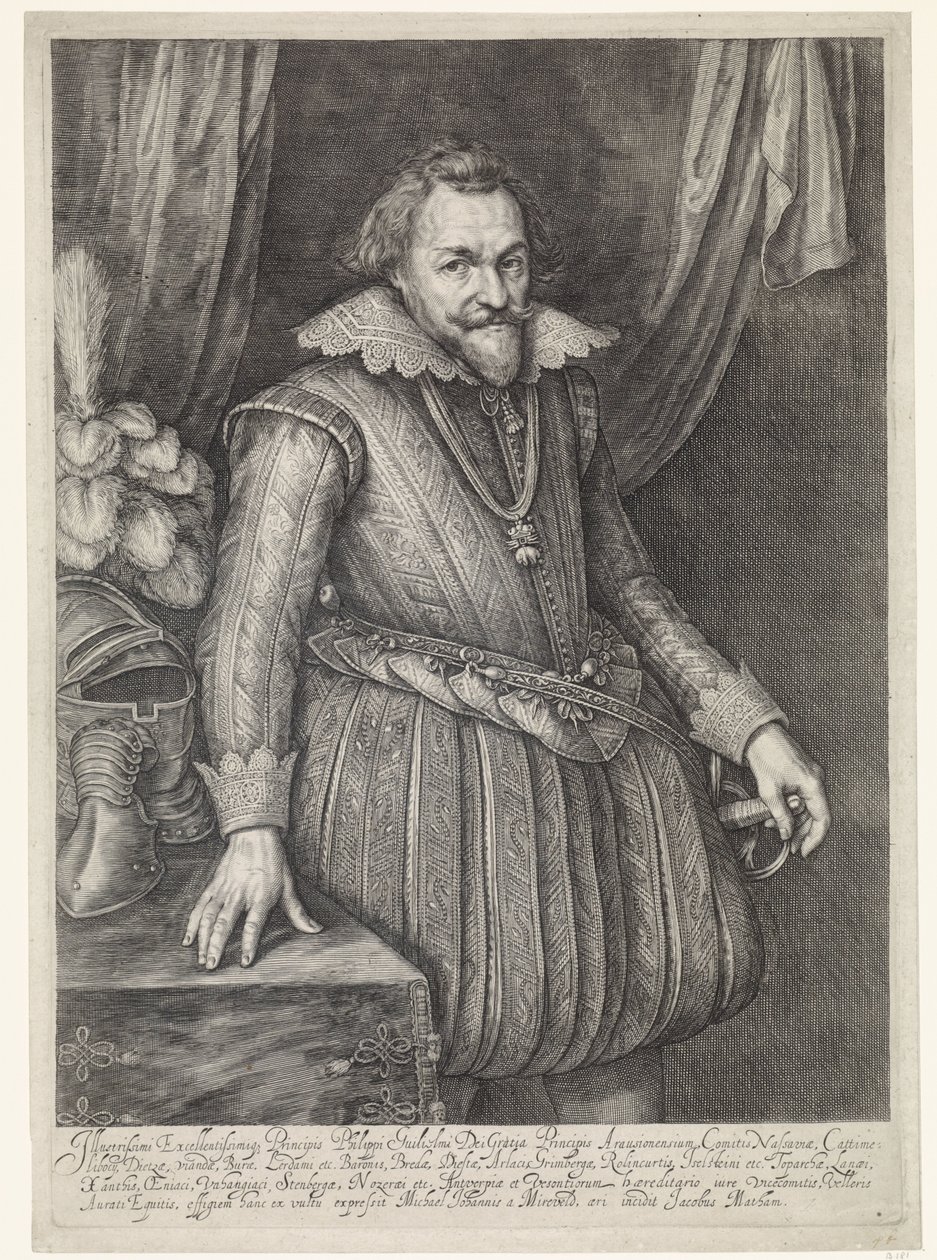 Retrato Philip Willem, Príncipe de Orange de Jacob Matham
