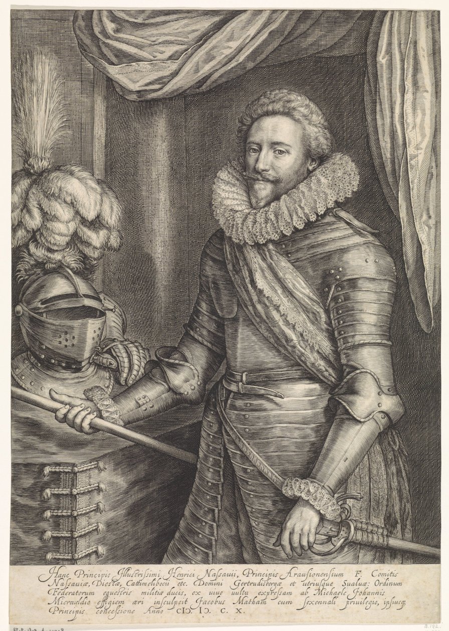 Retrato de Federico Enrique, príncipe de Orange-Nassau de Jacob Matham