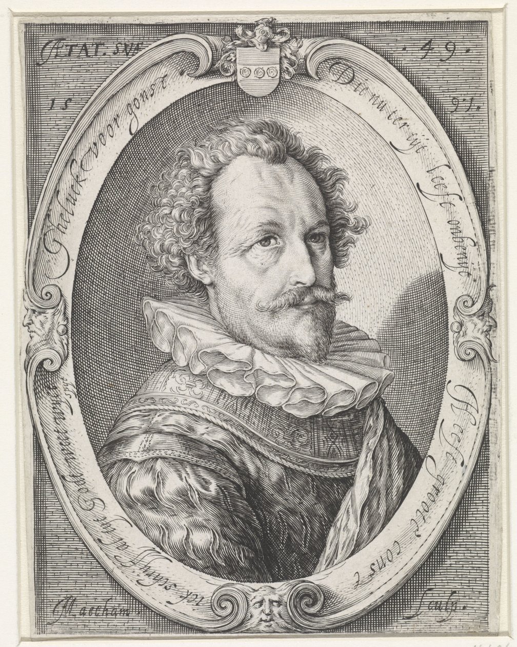 Retrato de un hombre desconocido de 49 años de Jacob Matham