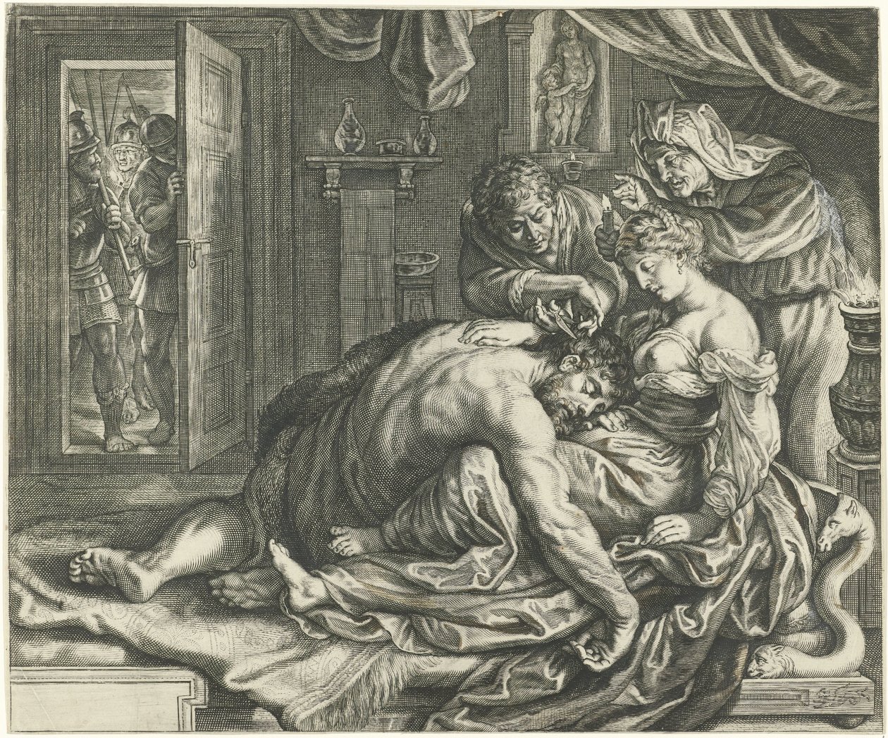 Sansón y Dalila de Jacob Matham