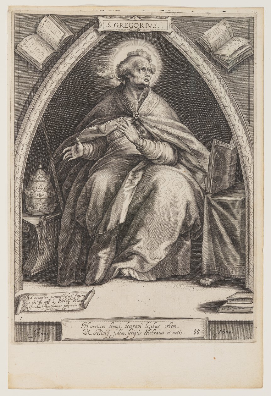 San Gregorio, de Los Padres de la Iglesia de Jacob Matham