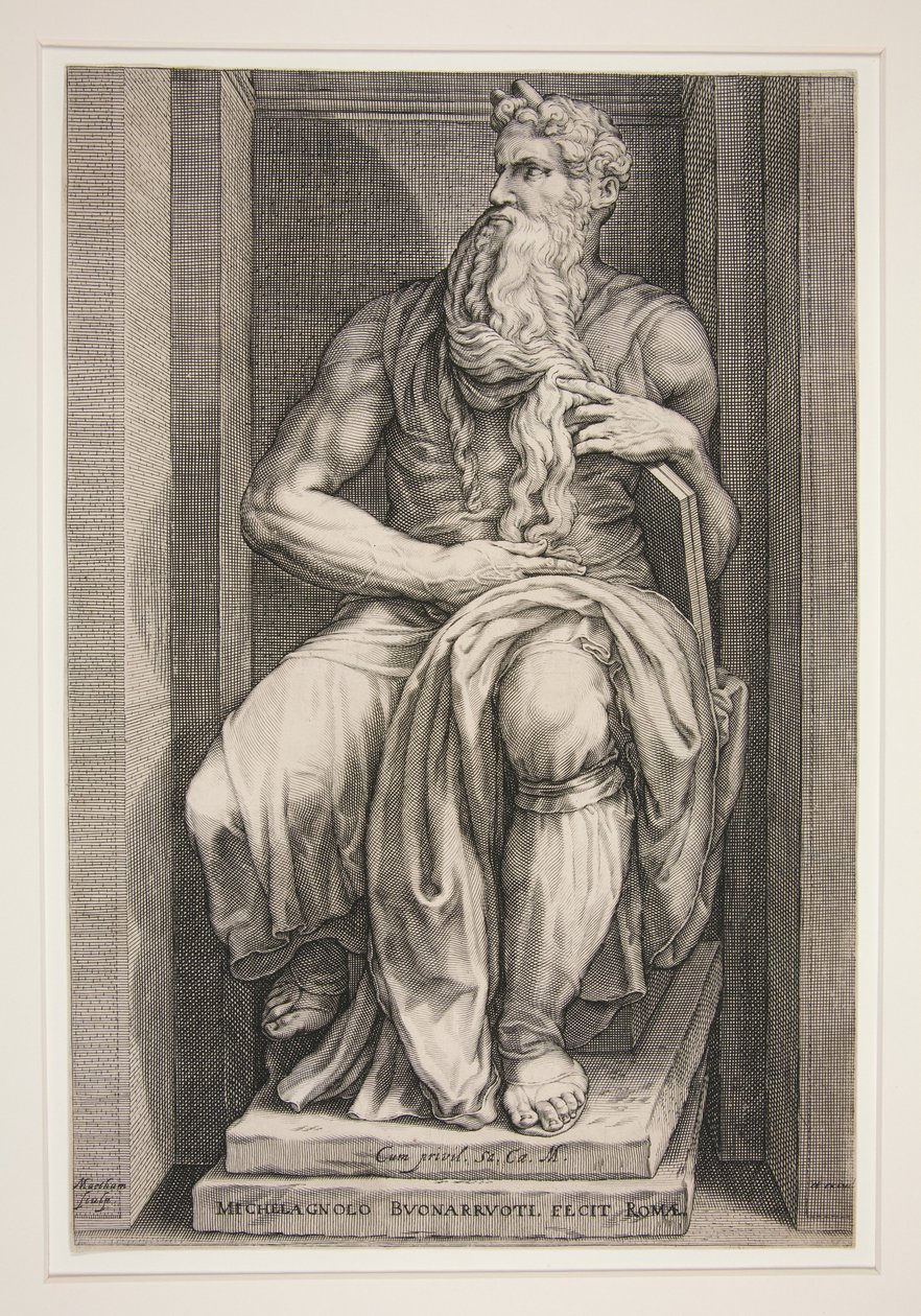 Estatua de Moisés de la tumba de Julio II de Jacob Matham
