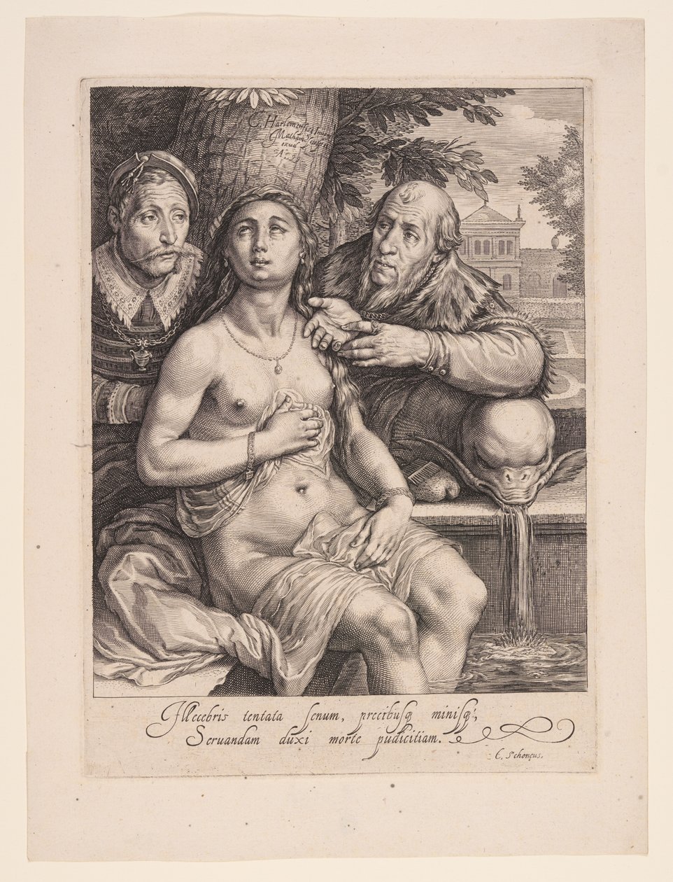 Susana y los ancianos de Jacob Matham