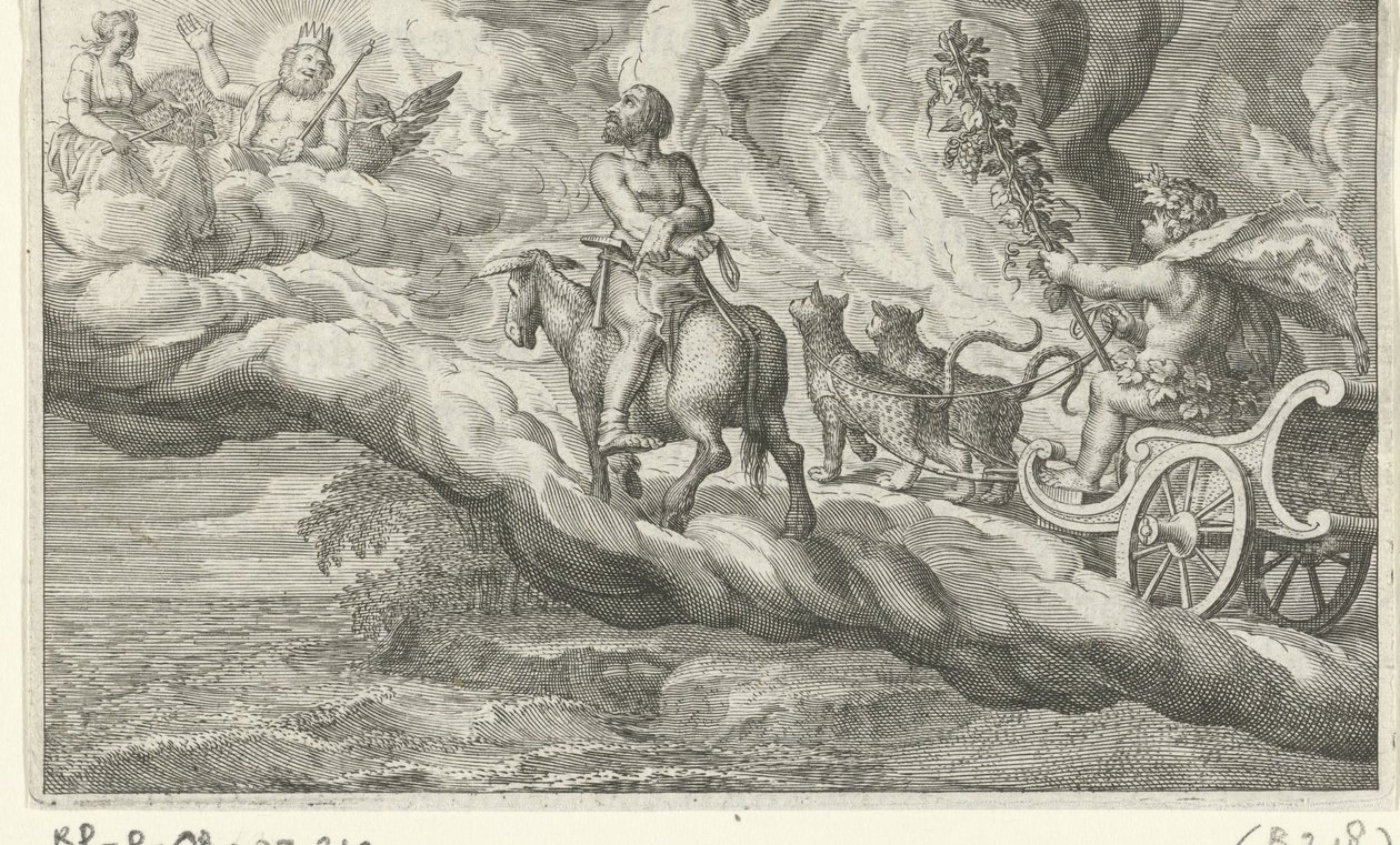 Terugkeer van Vulcano conoció a Baco de Jacob Matham
