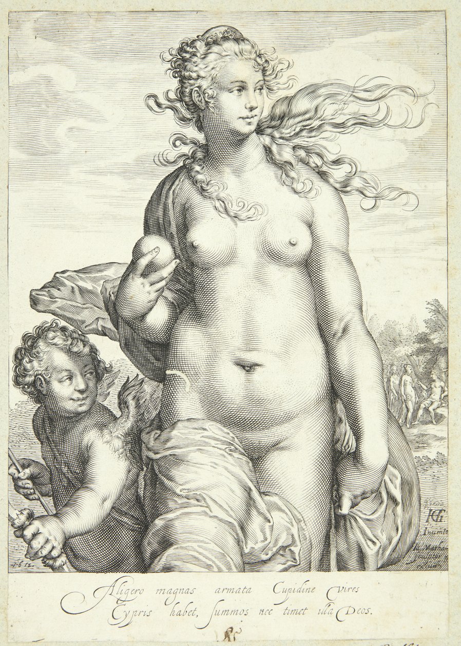 Venus recibe el premio a la belleza de Jacob Matham