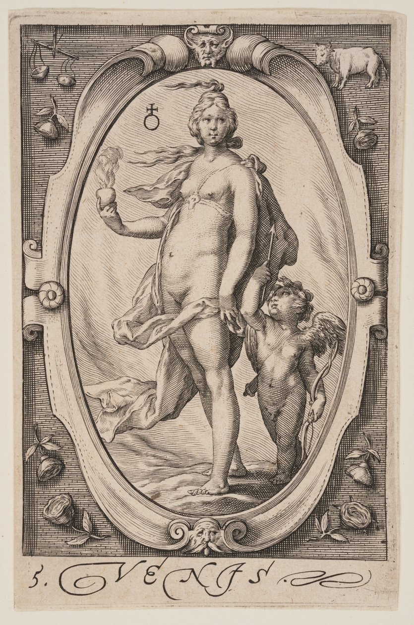 Venus, de Los siete planetas de Jacob Matham