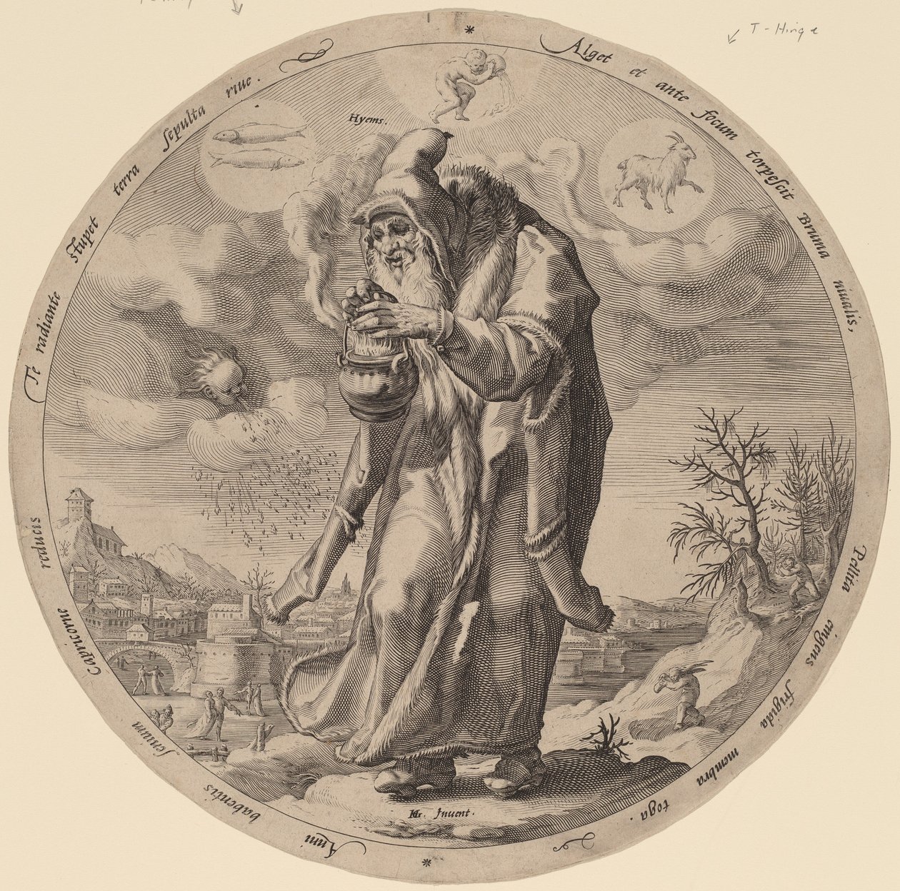 Invierno de Jacob Matham after Hendrik Goltzius